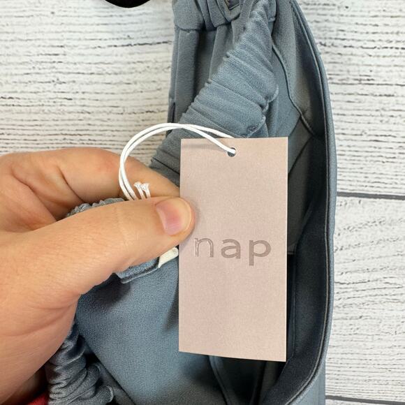 Nap Women's Lounge Cloud Blue Wide Leg Satin Feel Pajama Pants Size Large - Picture 9 of 12